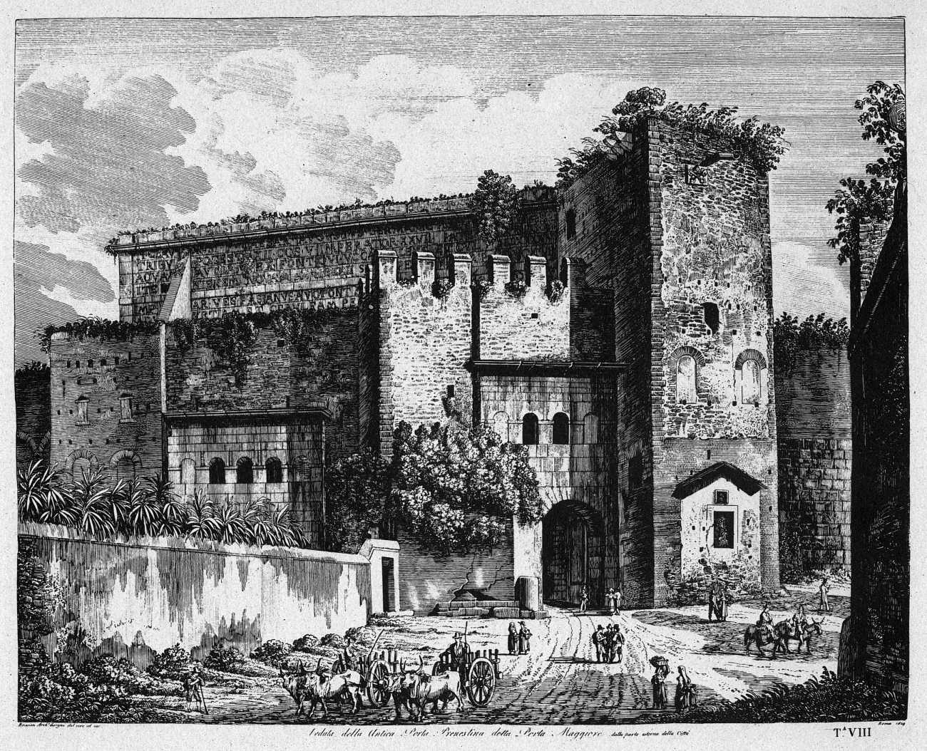 Porta Maggiore con le strutture di Onorio ancora presenti